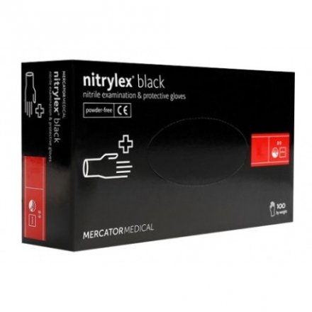 Rękawiczki Medyczne Nitrylowe NITRYLEX Black "L" 100pcs